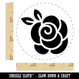 Rounded Rose Flower Self-Inking Rubber Stamp Ink Stamper for Stamping Crafting Planners