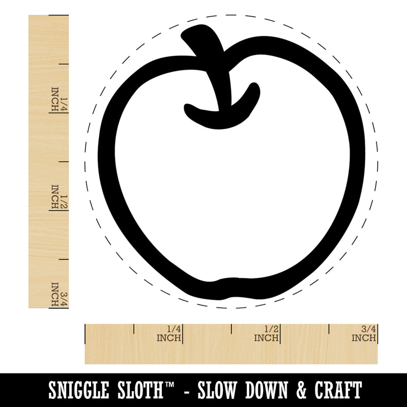 Whole Apple Fruit Self-Inking Rubber Stamp Ink Stamper for Stamping Crafting Planners