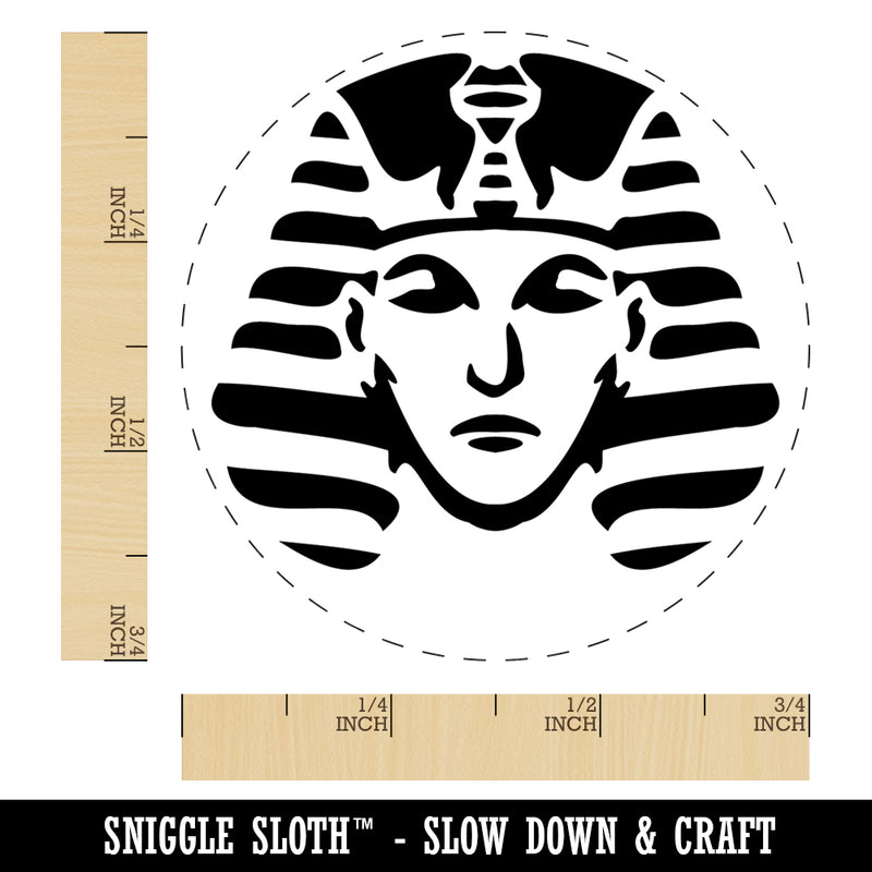 Ancient Egyptian Pharaoh with Crown Self-Inking Rubber Stamp Ink Stamper for Stamping Crafting Planners