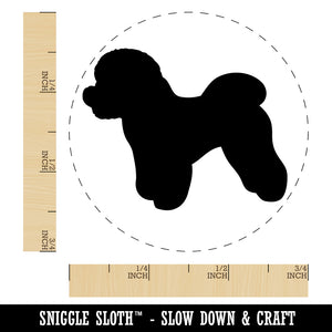 Bichon Frise Dog Solid Self-Inking Rubber Stamp Ink Stamper for Stamping Crafting Planners