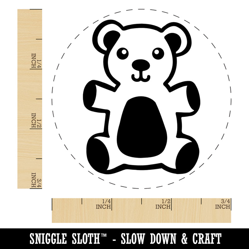 Cuddly Teddy Bear Self-Inking Rubber Stamp Ink Stamper for Stamping Crafting Planners