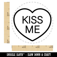 Kiss Me Conversation Heart Self-Inking Rubber Stamp Ink Stamper for Stamping Crafting Planners