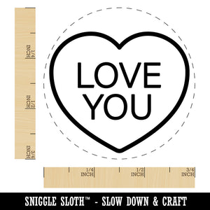 Love You Conversation Heart Self-Inking Rubber Stamp Ink Stamper for Stamping Crafting Planners