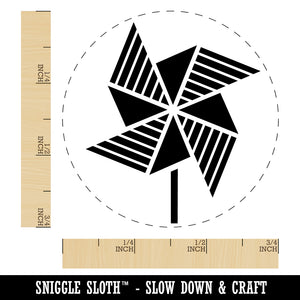 Striped Pinwheel Self-Inking Rubber Stamp Ink Stamper for Stamping Crafting Planners