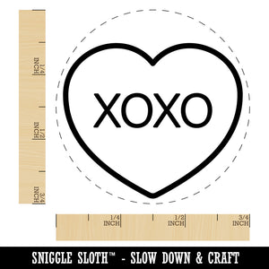 XOXO Conversation Heart Self-Inking Rubber Stamp Ink Stamper for Stamping Crafting Planners