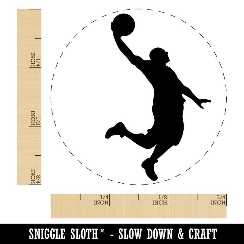 Basketball Player Slam Dunk Sports Self-Inking Rubber Stamp Ink Stamper for Stamping Crafting Planners