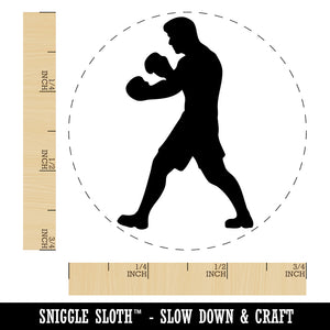 Boxer Fighter Stance with Boxing Gloves Pugilist Self-Inking Rubber Stamp Ink Stamper for Stamping Crafting Planners