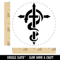 Brazen Serpent on Cross Good and Evil Self-Inking Rubber Stamp Ink Stamper for Stamping Crafting Planners