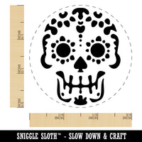Mexican Day of the Dead Sugar Skull Skeleton Self-Inking Rubber Stamp Ink Stamper for Stamping Crafting Planners