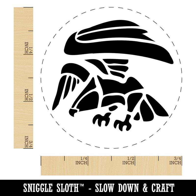 Landing Geometric Eagle Hawk Bird of Prey Self-Inking Rubber Stamp Ink Stamper for Stamping Crafting Planners