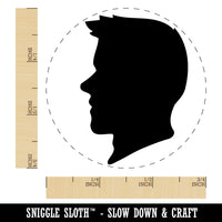 Man Head Silhouette Self-Inking Rubber Stamp Ink Stamper for Stamping Crafting Planners