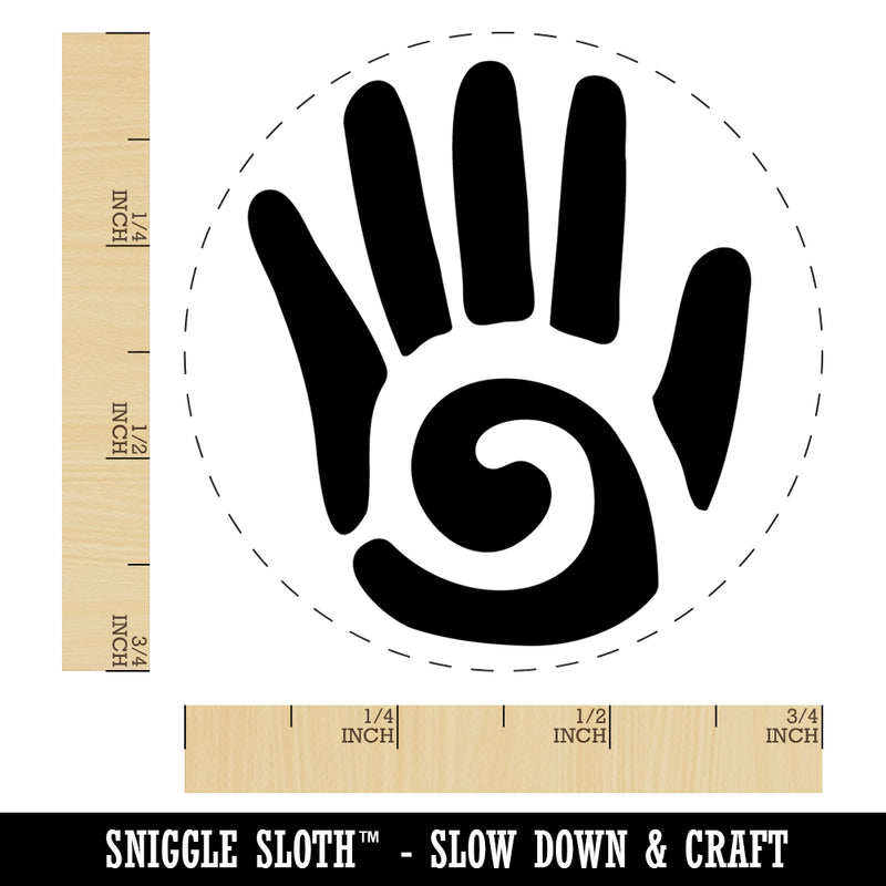 Southwestern Style Tribal Hand with Swirl Self-Inking Rubber Stamp Ink Stamper for Stamping Crafting Planners