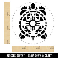 Southwestern Style Tribal Turtle Tortoise Terrapin Self-Inking Rubber Stamp Ink Stamper for Stamping Crafting Planners