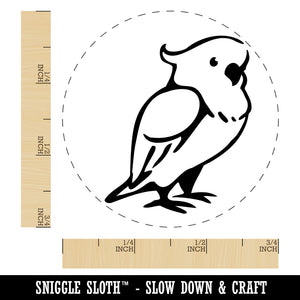 Standing Cockatoo Parrot Bird Self-Inking Rubber Stamp Ink Stamper for Stamping Crafting Planners