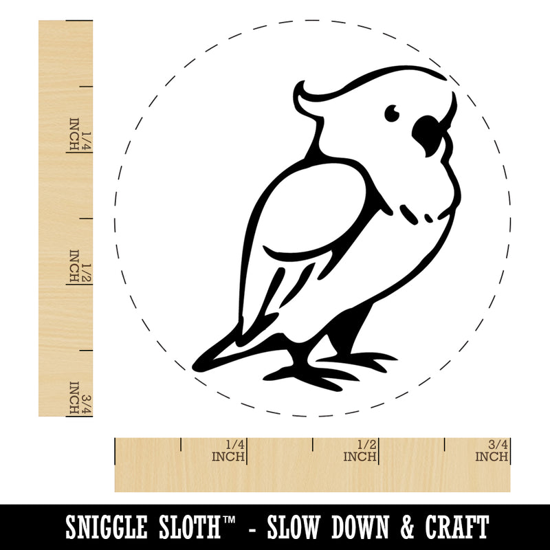 Standing Cockatoo Parrot Bird Self-Inking Rubber Stamp Ink Stamper for Stamping Crafting Planners