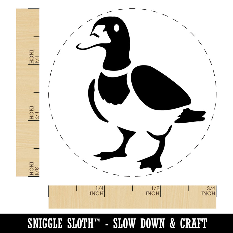 Standing Mallard Duck Self-Inking Rubber Stamp Ink Stamper for Stamping Crafting Planners