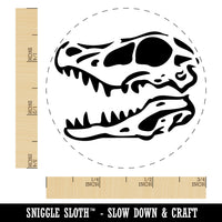 Velociraptor Skull Dinosaur Fossil Bone Self-Inking Rubber Stamp Ink Stamper for Stamping Crafting Planners