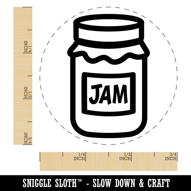 Jar of Jam Jelly Canning Self-Inking Rubber Stamp Ink Stamper for Stamping Crafting Planners