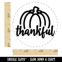 Thankful Pumpkin Thanksgiving Autumn Self-Inking Rubber Stamp Ink Stamper for Stamping Crafting Planners