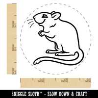 Gerbil Rodent Pet Self-Inking Rubber Stamp Ink Stamper for Stamping Crafting Planners