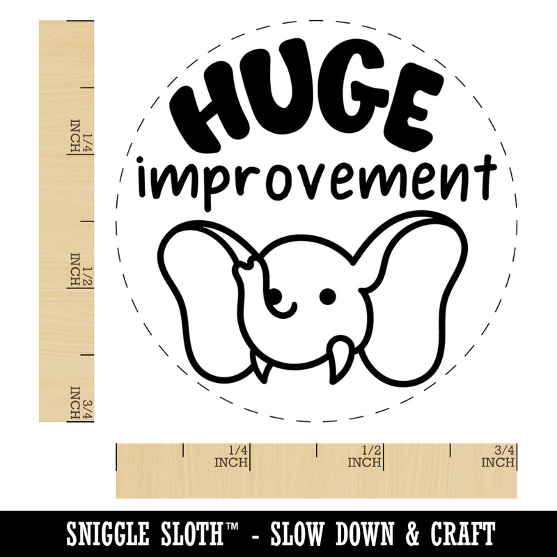 Huge Improvement Elephant Teacher Student Self-Inking Rubber Stamp Ink Stamper for Stamping Crafting Planners