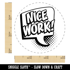 Nice Work Text Chat Comic Bubble Teacher Student Self-Inking Rubber Stamp Ink Stamper for Stamping Crafting Planners