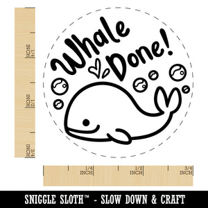 Whale Well Done Teacher Student School Self-Inking Rubber Stamp Ink Stamper for Stamping Crafting Planners
