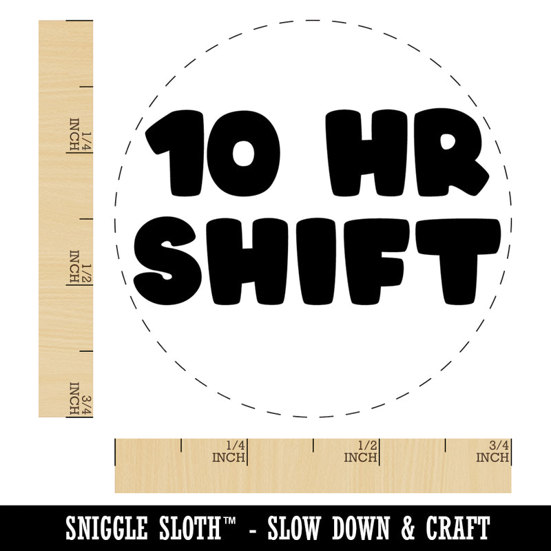 10 Hour Work Shift Self-Inking Rubber Stamp Ink Stamper for Stamping Crafting Planners