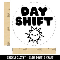 Day Shift Work Schedule Self-Inking Rubber Stamp Ink Stamper for Stamping Crafting Planners