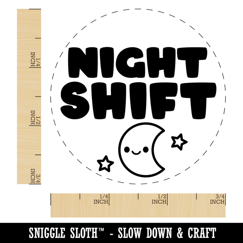 Night Shift Work Schedule Self-Inking Rubber Stamp Ink Stamper for Stamping Crafting Planners