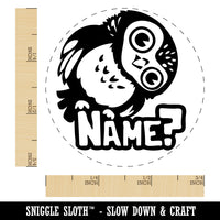 Forgot Name Missing Owl Bird Teacher Student Self-Inking Rubber Stamp Ink Stamper for Stamping Crafting Planners