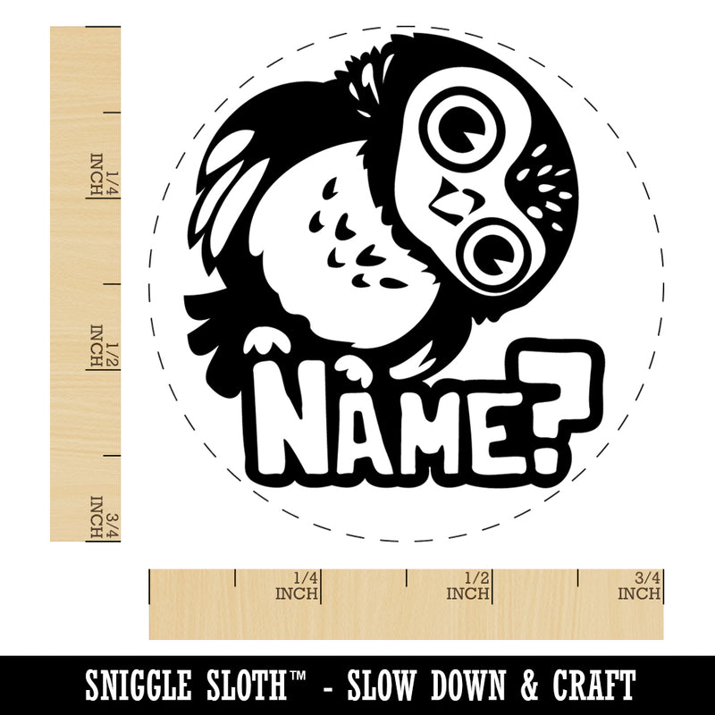 Forgot Name Missing Owl Bird Teacher Student Self-Inking Rubber Stamp Ink Stamper for Stamping Crafting Planners