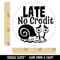 Late No Credit Sad Snail Teacher Student Self-Inking Rubber Stamp Ink Stamper for Stamping Crafting Planners