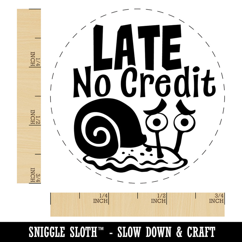 Late No Credit Sad Snail Teacher Student Self-Inking Rubber Stamp Ink Stamper for Stamping Crafting Planners