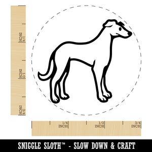 Speedy Lanky Greyhound Dog Self-Inking Rubber Stamp Ink Stamper for Stamping Crafting Planners