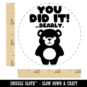 You Did It Barely Bearly Bear Teacher Student Self-Inking Rubber Stamp Ink Stamper for Stamping Crafting Planners