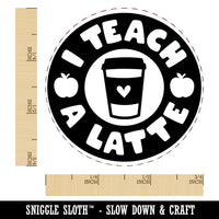 I Teach A Latte Coffee Teacher Self-Inking Rubber Stamp Ink Stamper for Stamping Crafting Planners