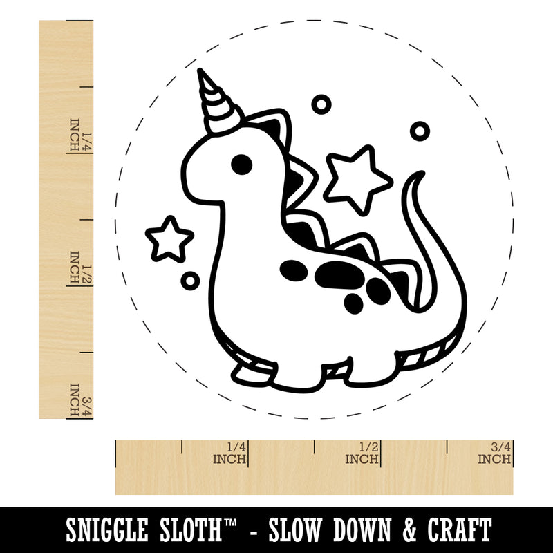 Baby Nursery Dinocorn Dinosaur Unicorn Self-Inking Rubber Stamp Ink Stamper for Stamping Crafting Planners