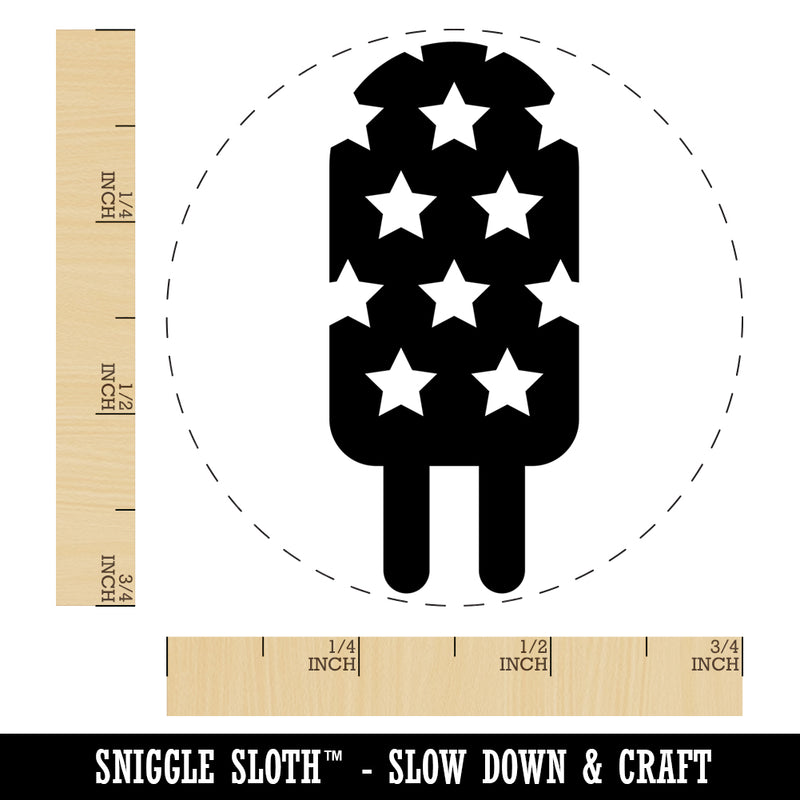 Patriotic Summer Popsicle Ice Cream July 4th Self-Inking Rubber Stamp Ink Stamper for Stamping Crafting Planners