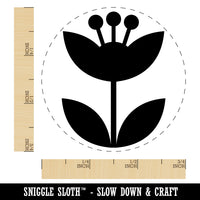 Scandinavian Tulip Self-Inking Rubber Stamp Ink Stamper for Stamping Crafting Planners