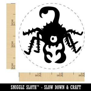 Creepy Scorpion Bug Creature Self-Inking Rubber Stamp Ink Stamper for Stamping Crafting Planners