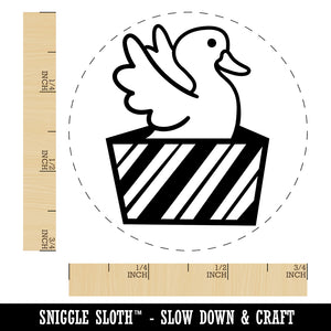 Duck in Gift Box Christmas Self-Inking Rubber Stamp Ink Stamper for Stamping Crafting Planners