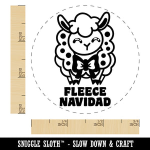 Fleece Navidad Christmas Sheep Self-Inking Rubber Stamp Ink Stamper for Stamping Crafting Planners