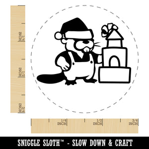 Christmas Santa Beaver Self-Inking Rubber Stamp Ink Stamper for Stamping Crafting Planners