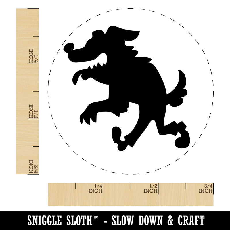 Scruffy Werewolf Dog Wolf Man Monster Halloween Self-Inking Rubber Stamp Ink Stamper for Stamping Crafting Planners