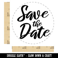 Save the Date Script Self-Inking Rubber Stamp Ink Stamper for Stamping Crafting Planners