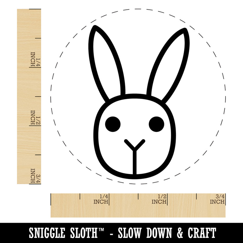 Bunny Rabbit Face Simple Easter Self-Inking Rubber Stamp Ink Stamper for Stamping Crafting Planners