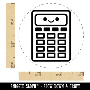 Kawaii Calculator Math Teacher School Self-Inking Rubber Stamp Ink Stamper for Stamping Crafting Planners