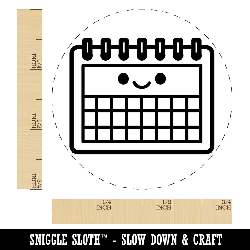 Kawaii Calendar Teacher School Self-Inking Rubber Stamp Ink Stamper for Stamping Crafting Planners