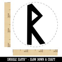 Norse Viking Dwarven Rune Letter R Self-Inking Rubber Stamp Ink Stamper for Stamping Crafting Planners